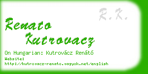 renato kutrovacz business card